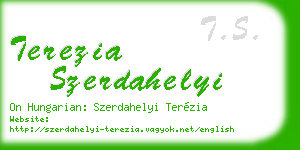 terezia szerdahelyi business card